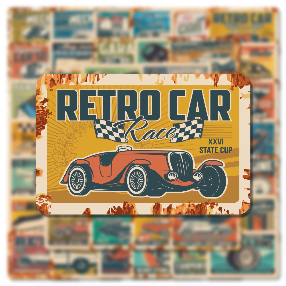 Kid Toys Ads - 10/30/50 pçs anúncios retro carro adesivos