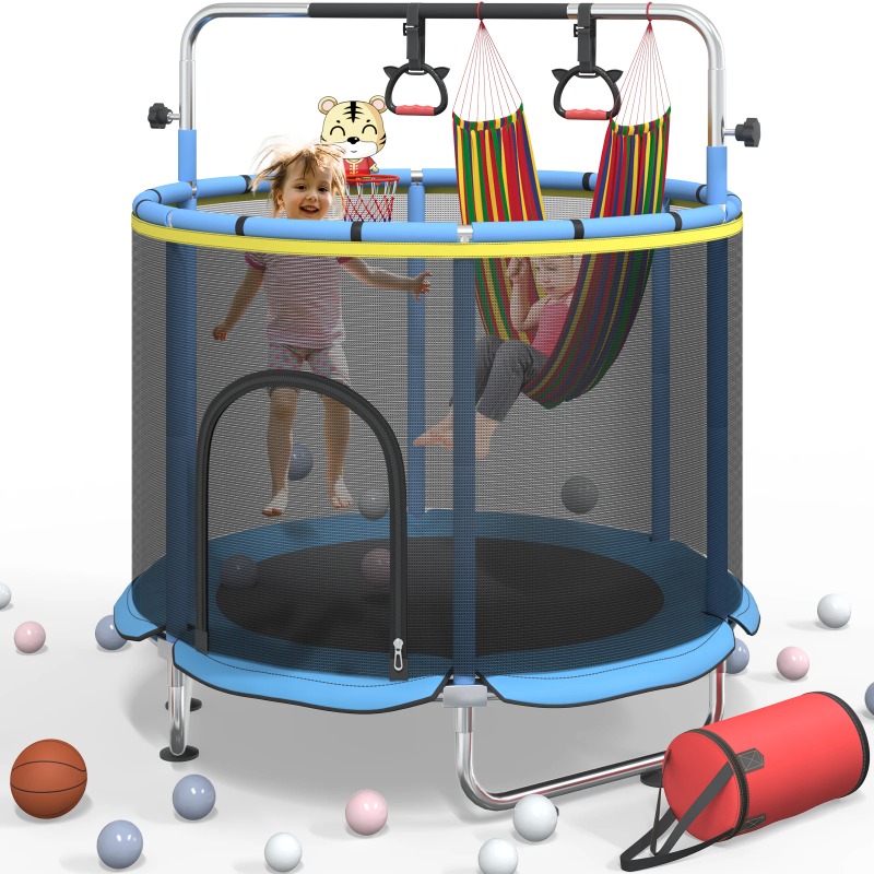Trampoline Mini Indoor - Trampolim para Crianças de 5FT 8-em-1