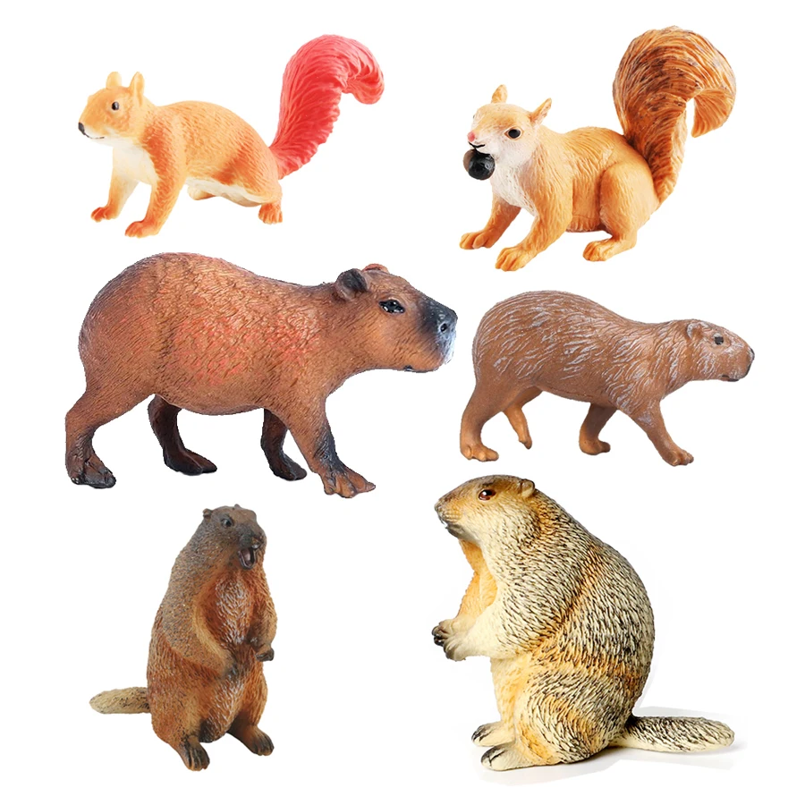 Kids Toys Reviews - Capibara capivaras esquilo marmota estatuetas de