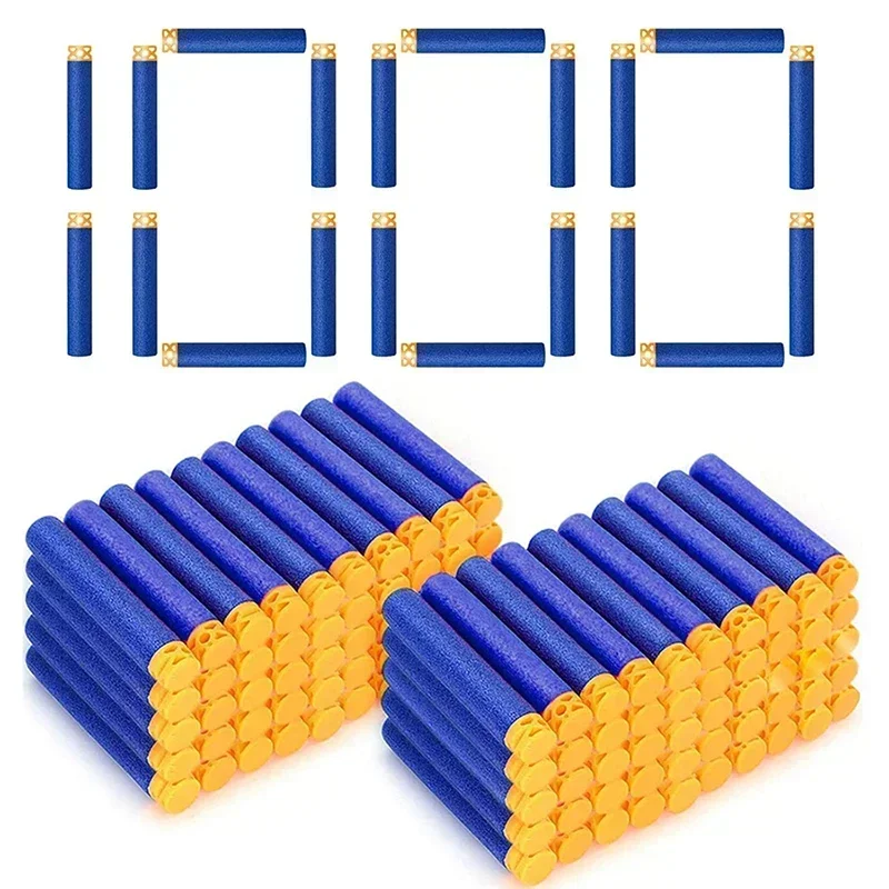 Foam Dart Gun - HOT1000-50pcs azul oco dardos recarga balas
