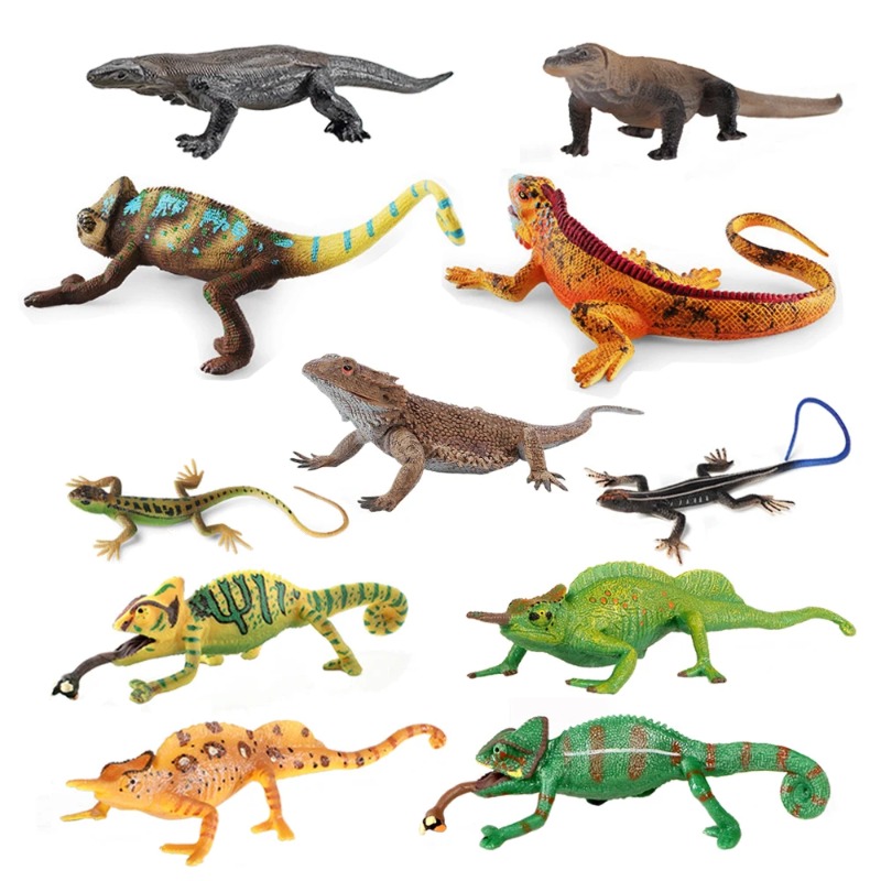 Kids Toys Reviews - Figuras de Lagartos Iguana, Brinquedo de