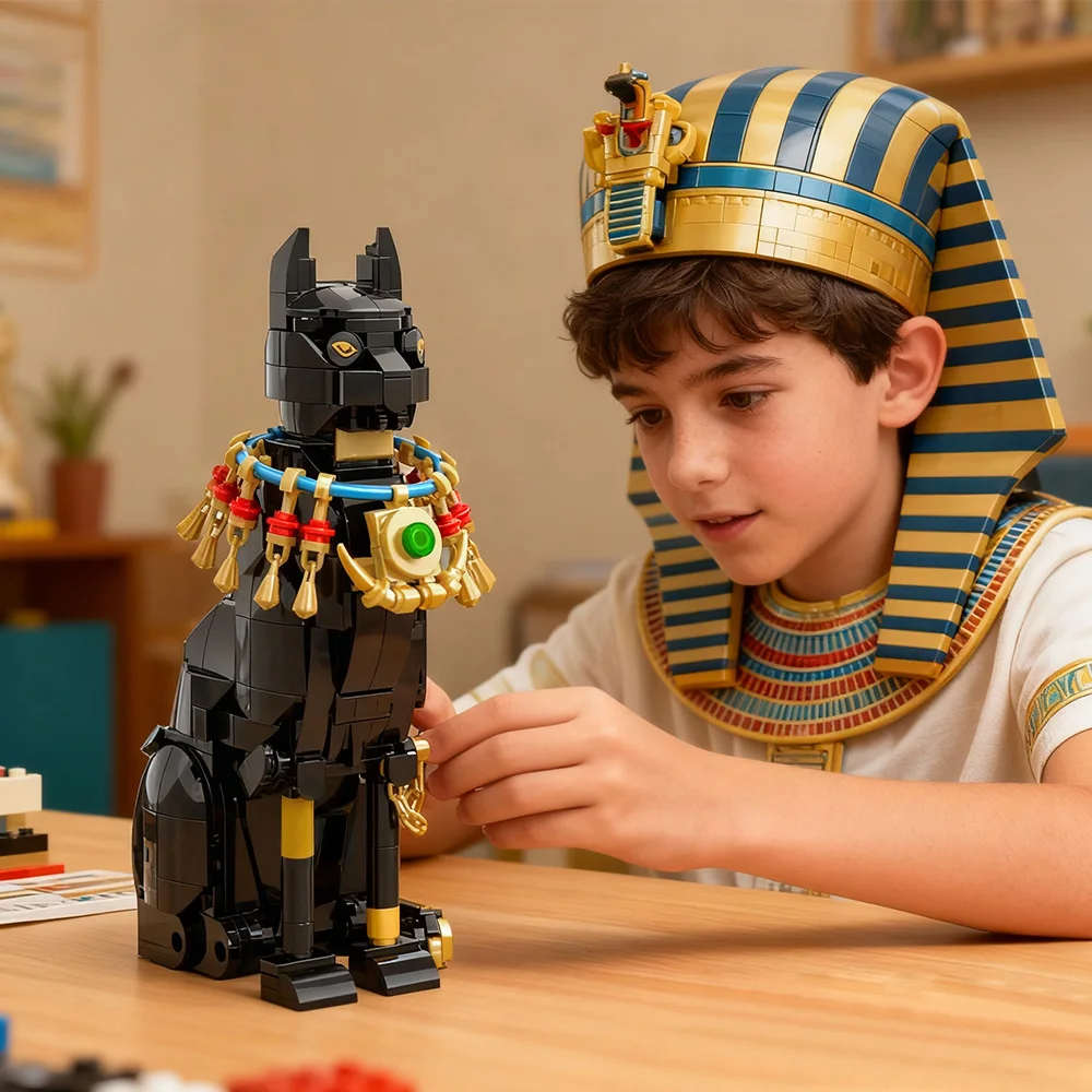 Kids Toys Egypt - Gobricks MOC Blocos de Montar Gato