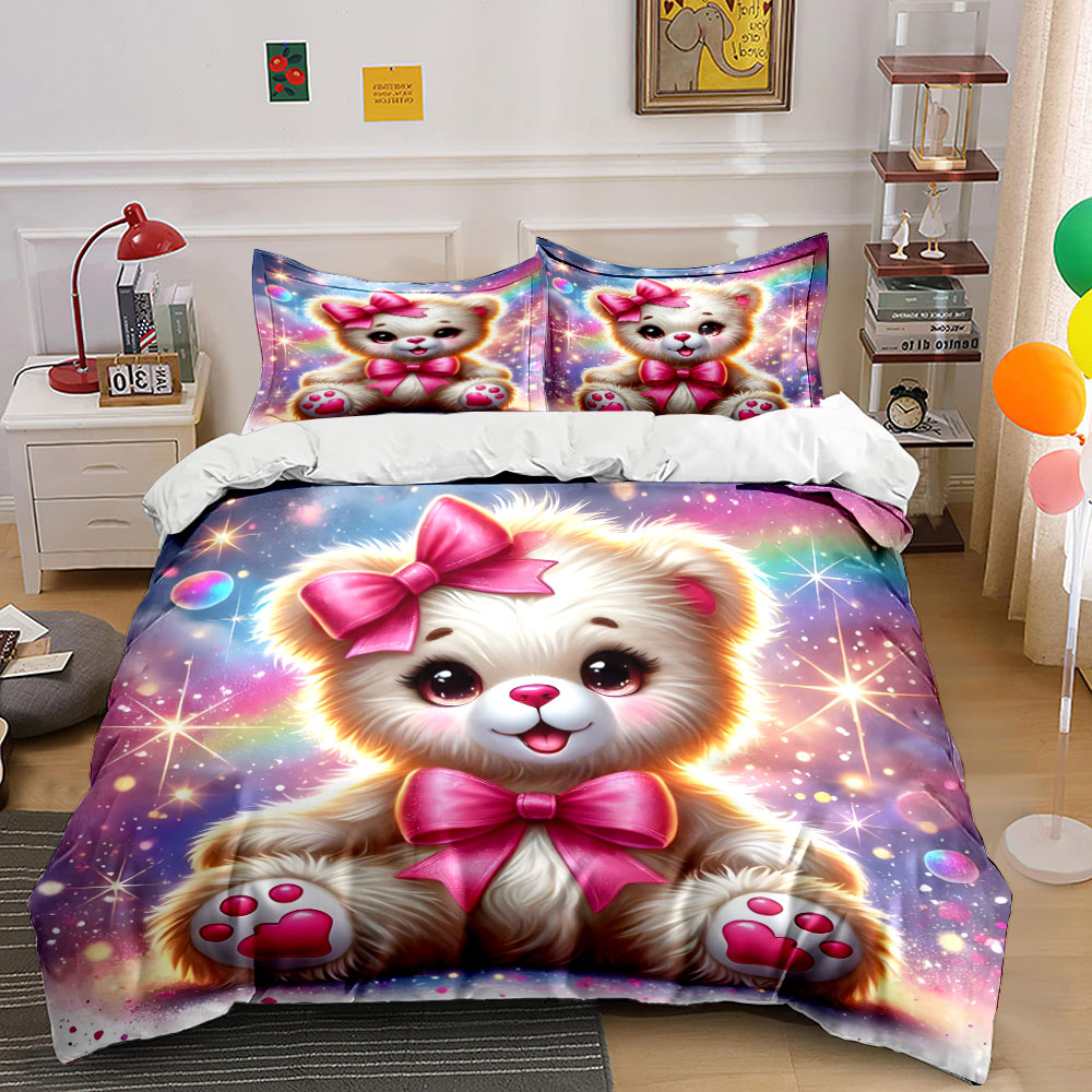 Kids Toys Home - Conjunto de Cama com Brilho Arco-Íris