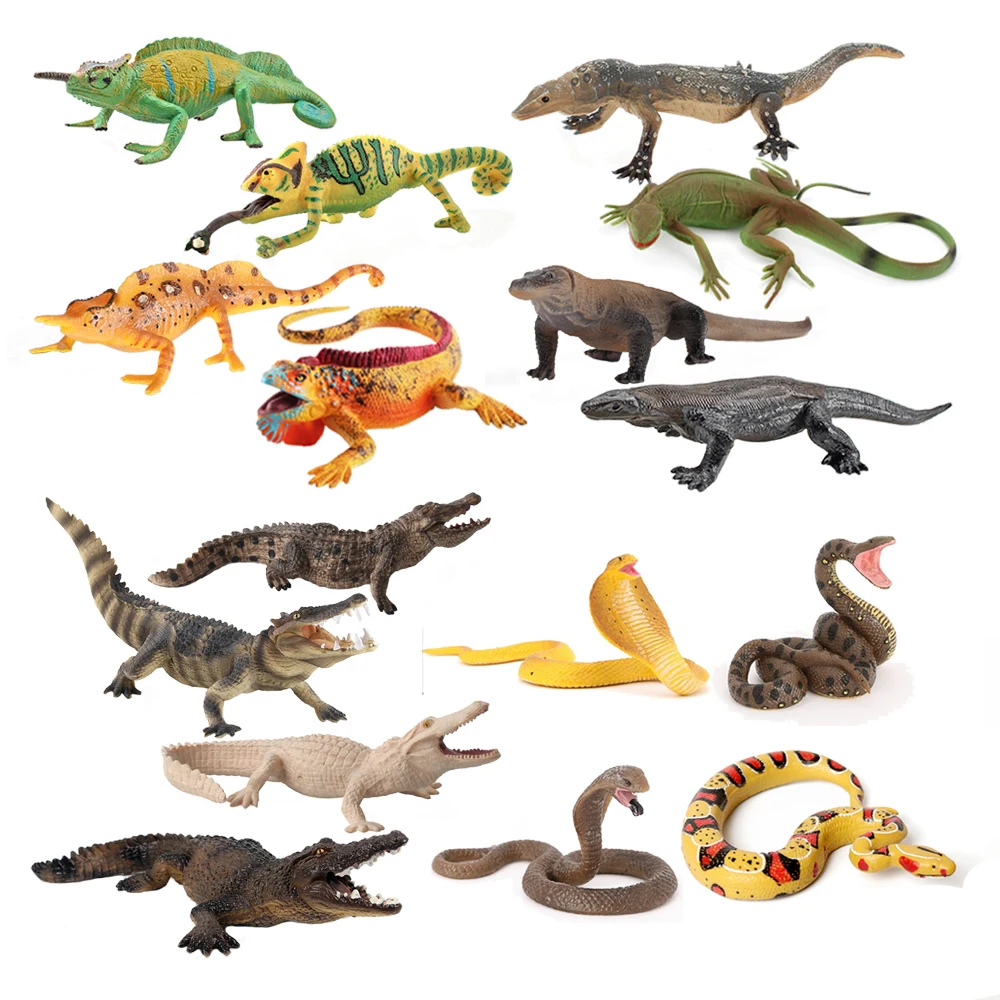 Kids Toys Reviews - Brinquedo de Plástico Modelo Camaleão, Figurinha