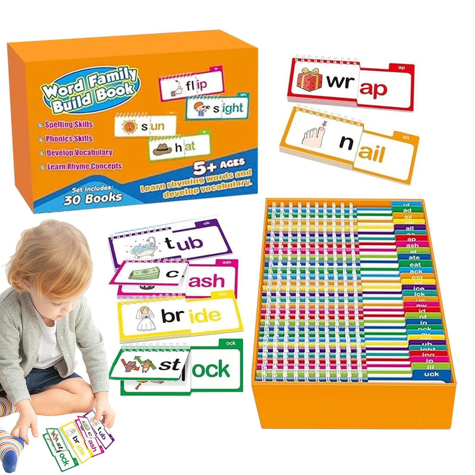 Educational Flash Card - 1 conjunto de flipbooks de leitura,