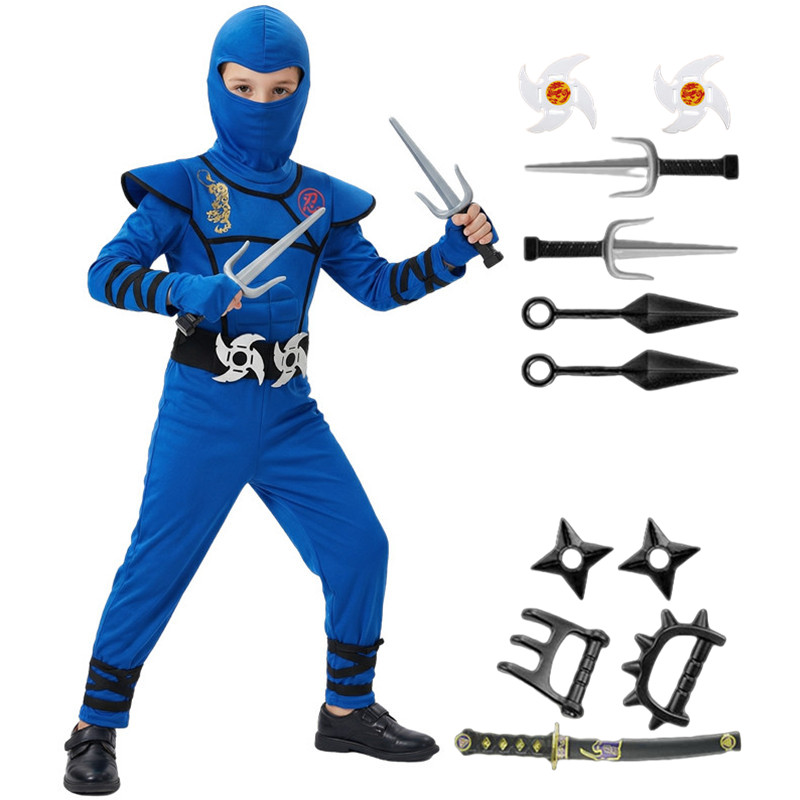 Fantasia de ninja preta e azul - Kids Toys Movie avaliação e preço