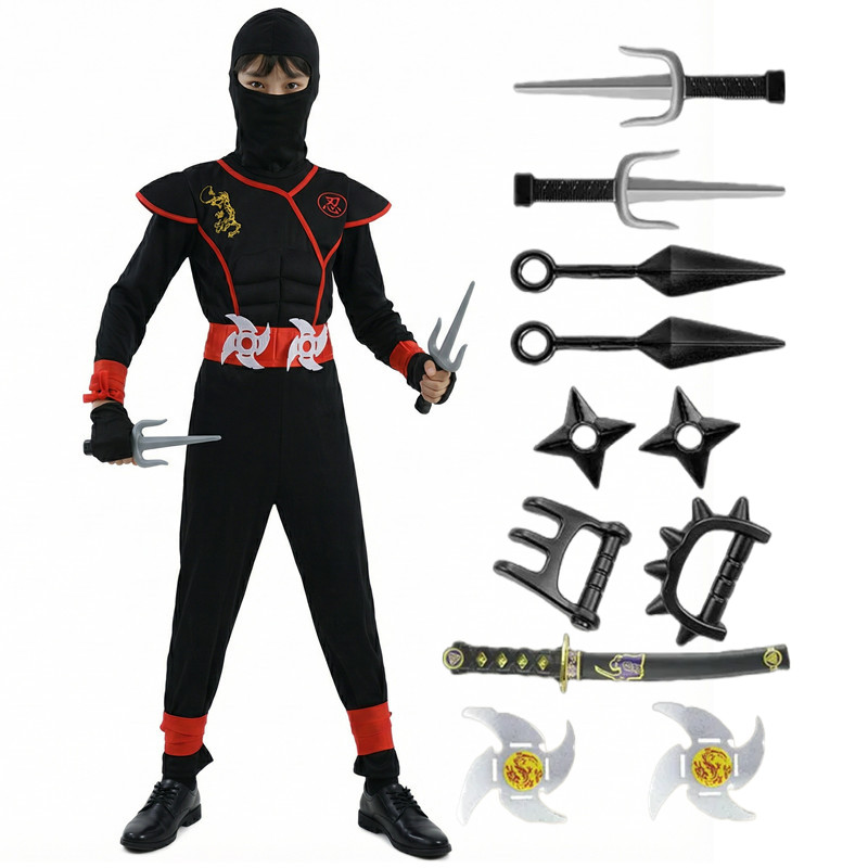 Fantasia de ninja preta e azul - Kids Toys Movie avaliação e preço