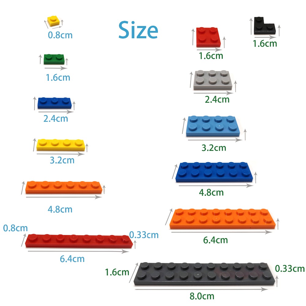 1000 pçs 1x2 pontos diy blocos - Kids Toys Under 1000 avaliação e preço