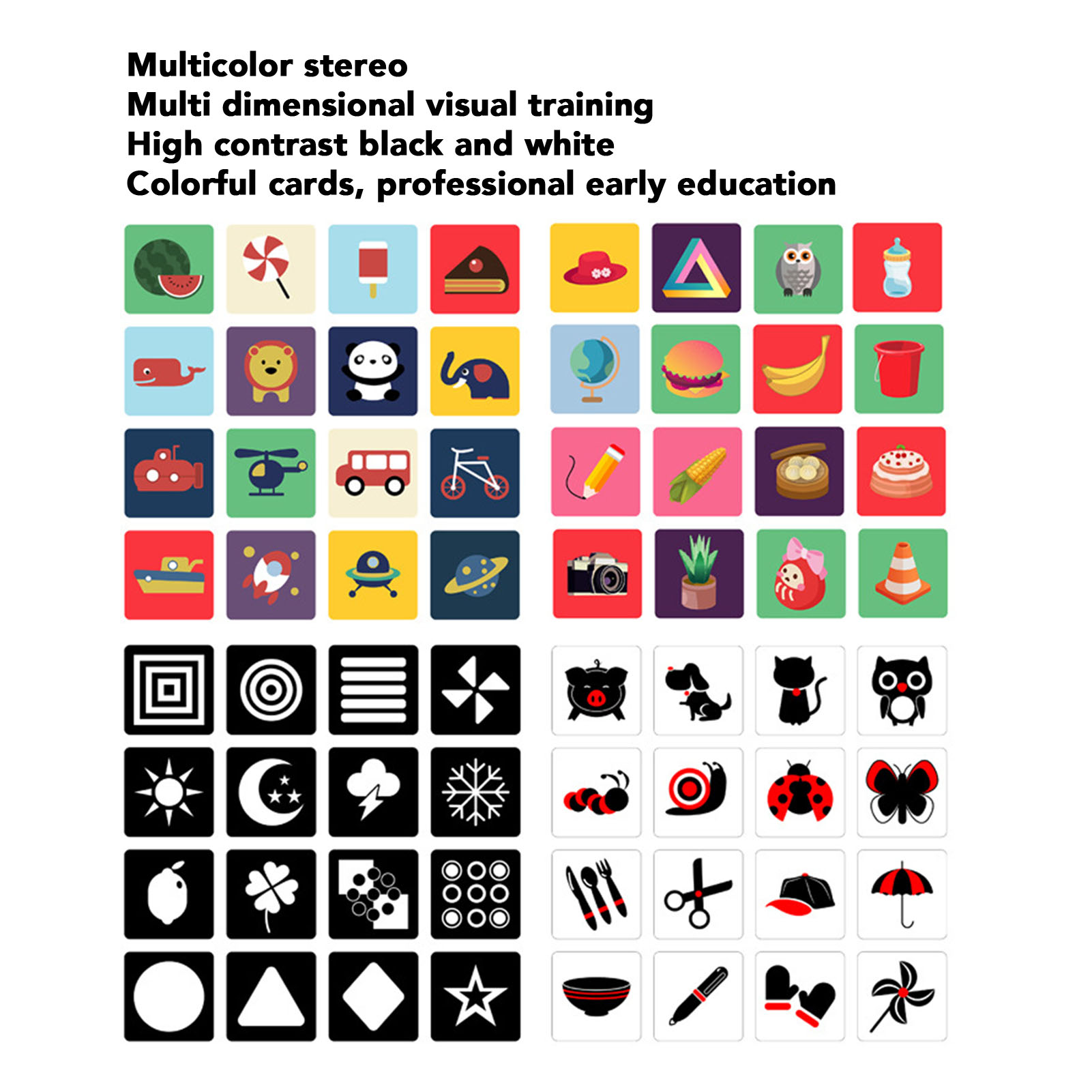 ZK40 64pcs Flashcards para beb - Educational Flash Card avaliação e preço