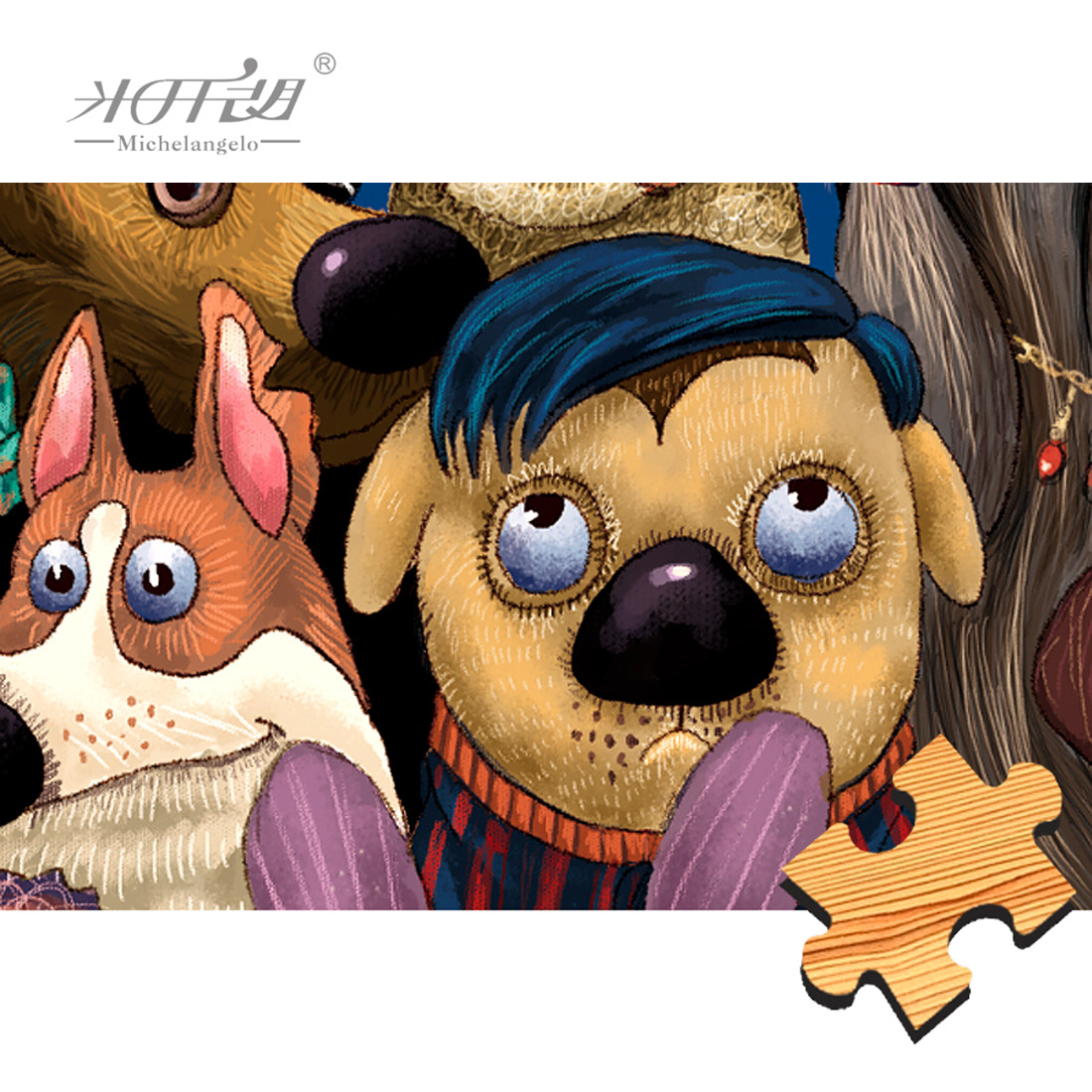 Michelangelo-quebra-cabeça de  - Kids Toys Under 1000 avaliação e preço
